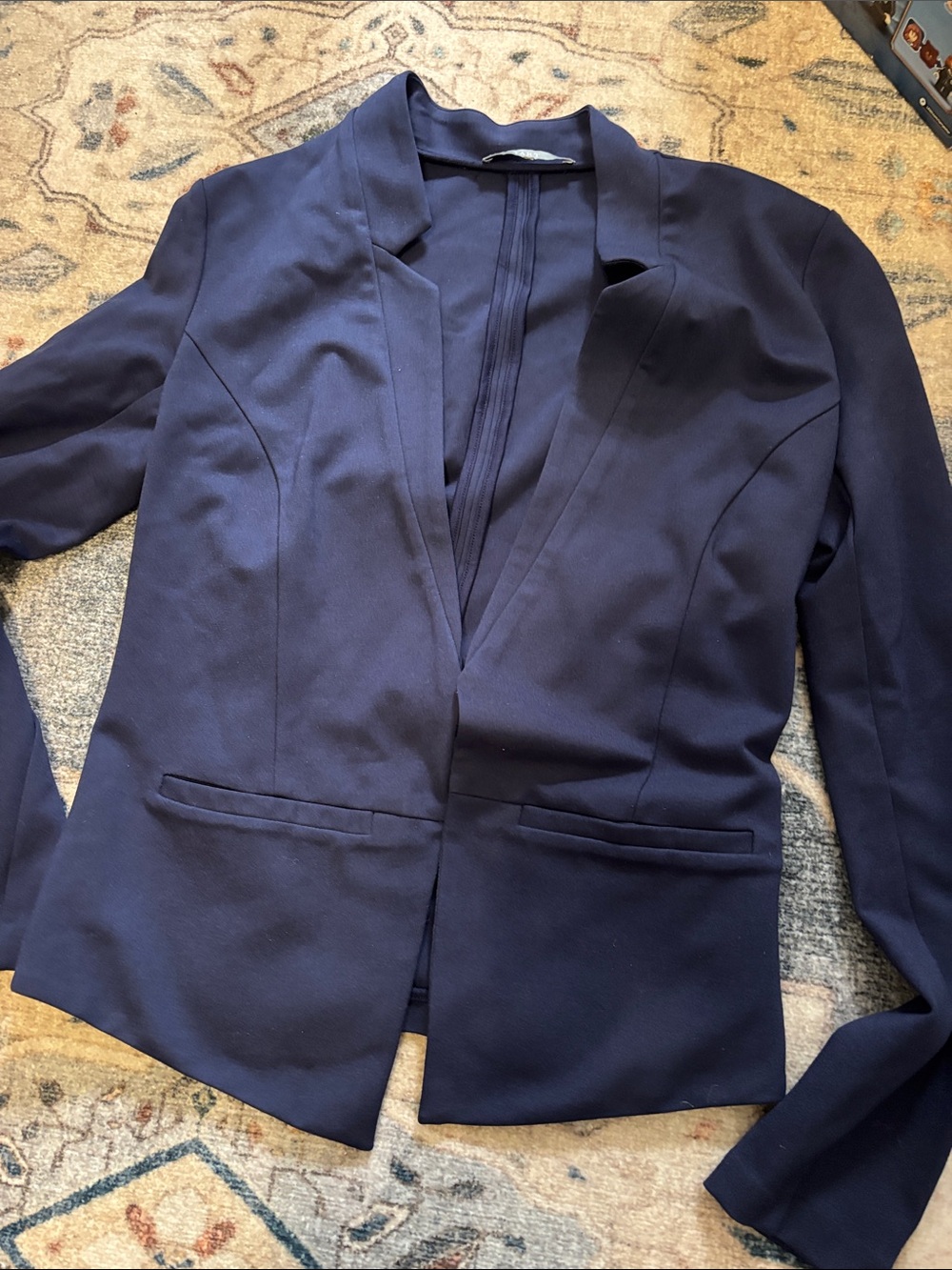 Tart Navy Open-Front Tailored Blazer, soft, small
